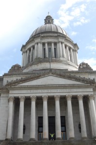 Heather at the Washington State Capitol building!