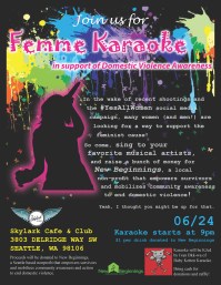 Femme Karaoke flyer